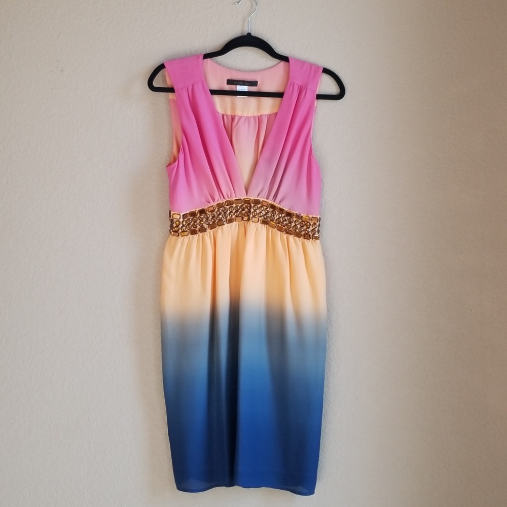 Silk dress multi colored